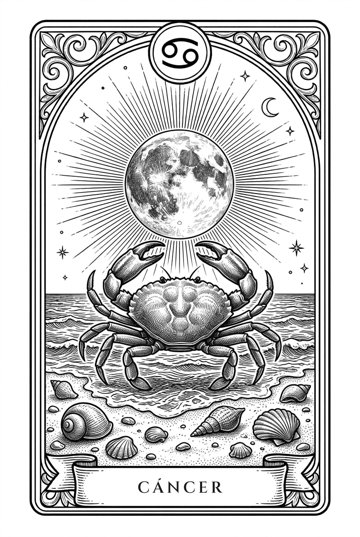 Carta ilustrada de Cáncer