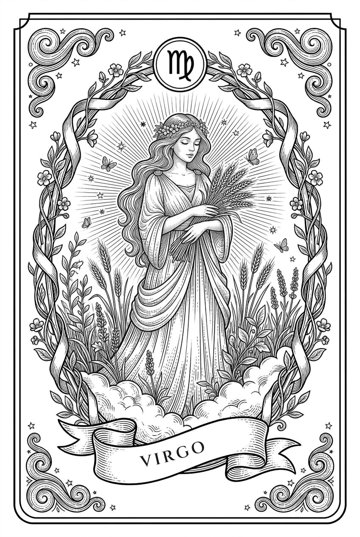 Carta ilustrada de Virgo