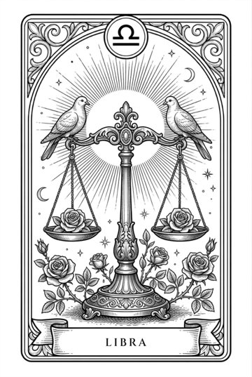 Carta ilustrada de Libra